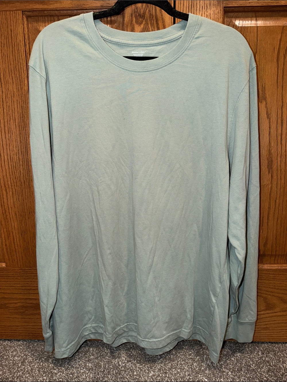 Men's Member’s Mark Long-Sleeve Crewneck Shirt in Light Blue size XL NWOT